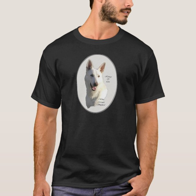 Camiseta Presentes de German shepherd Branco (Frente)
