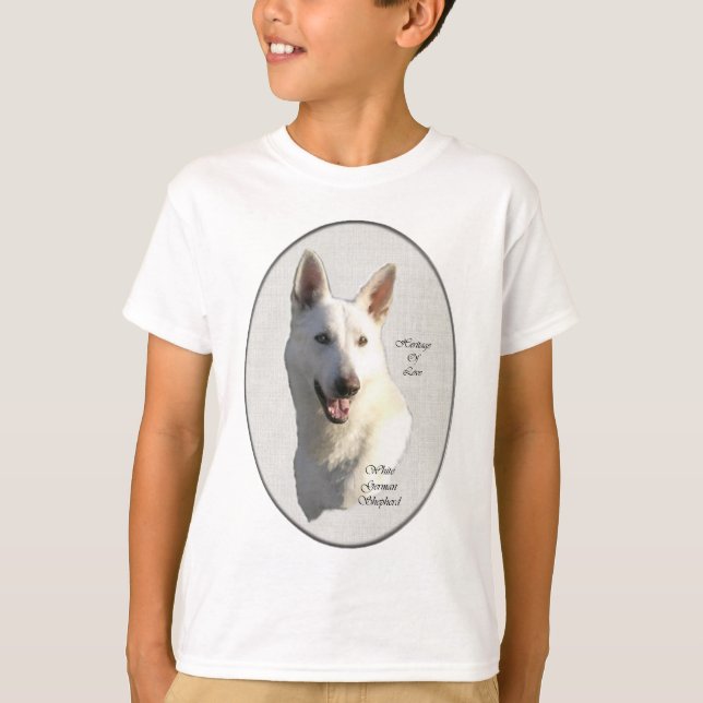 Camiseta Presentes de German shepherd Branco (Frente)