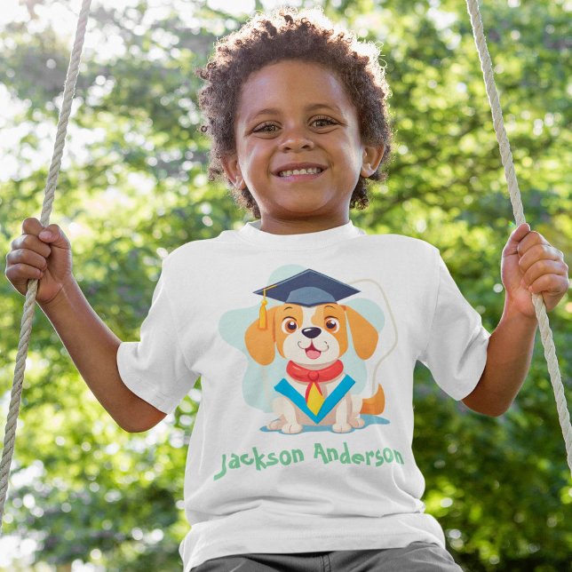 Camiseta Presentes de Graduação de Cachorro Bonito para Jar (Cute Dog Graduation Gifts for Kindergarteners)