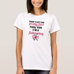 Camiseta Presentes De Hóquei No Campo Para Mulheres Jogado