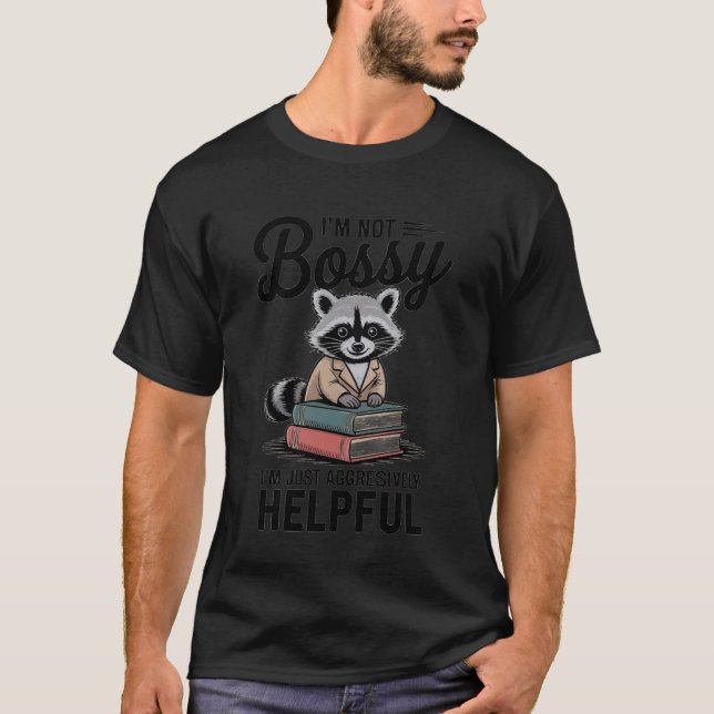 Camiseta Presentes de Humor de Boss Mapache Divertidos para (Frente)