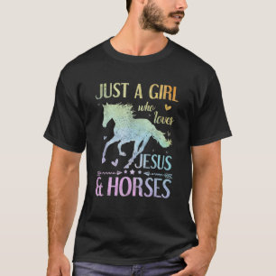 Camiseta Presentes De Jesus E Cavalos Para Meninas