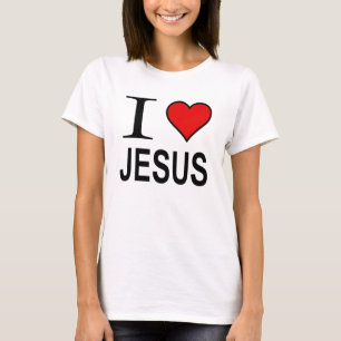 Camiseta Presentes de Jesus eu amo o t-shirt de Jesus do