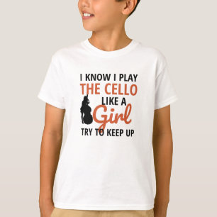 Camiseta Presentes De Jogador Cello Para Mulheres  Garota C
