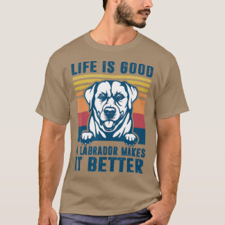 Camiseta Presentes De Labrador Para Homens Lab Amarelo Negr