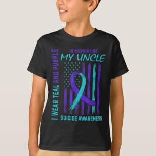 Camiseta Presentes de Luto Perda do Tio Conscientização sob