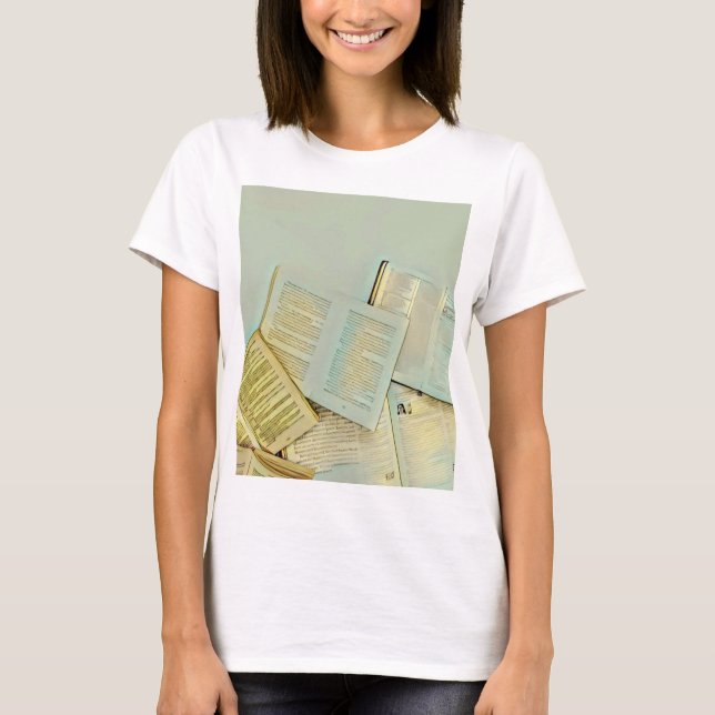 Camiseta Presentes de luxo para amantes de livros (Frente)