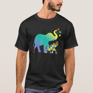Camiseta Presentes de Mãe com Autismo Design Elefante Consc