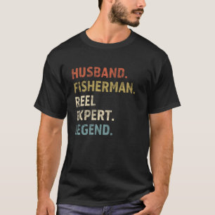 Camiseta Presentes de Marido Pescador Experiente de Carrete