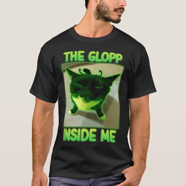 Camiseta Presentes de meme de gato de cérebro alienígena en (Frente)