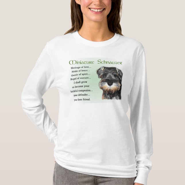 Camiseta Presentes de Miniatura Schnauzer (Frente)