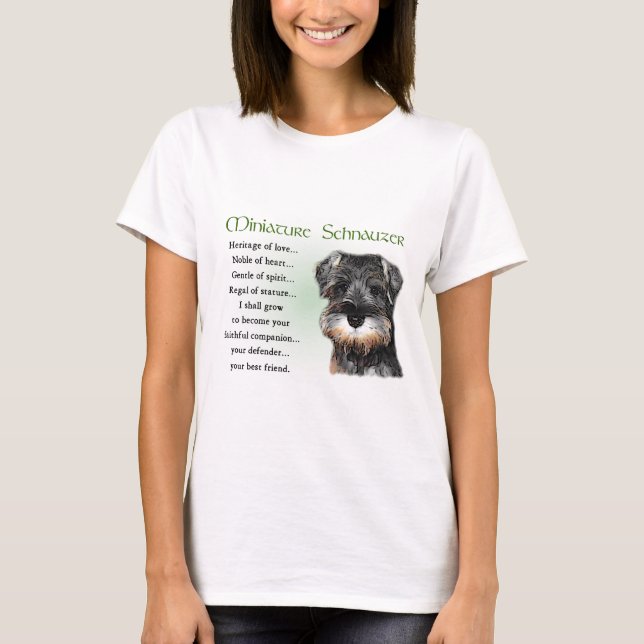 Camiseta Presentes de Miniatura Schnauzer (Frente)