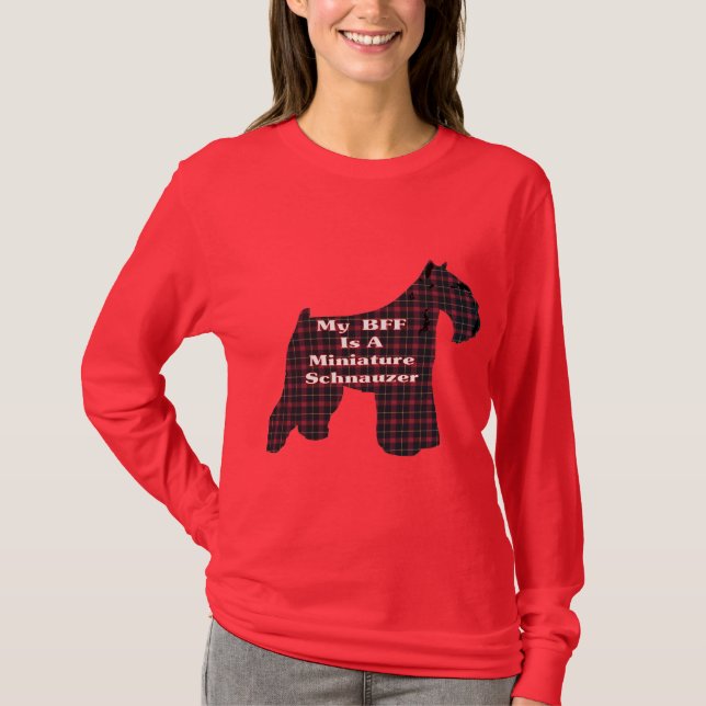 Camiseta Presentes de Miniatura Schnauzer BFF (Frente)