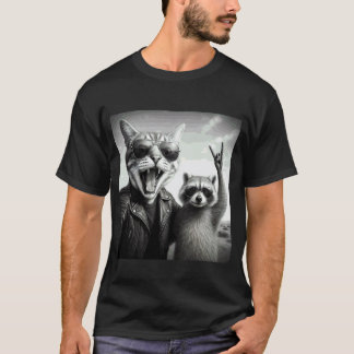 Camiseta Presentes de Música de Rock de Gato de Estrela de
