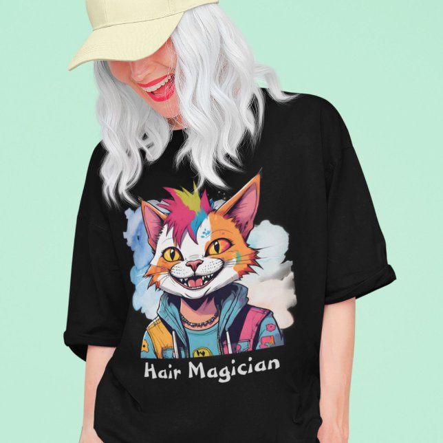 Camiseta Presentes de na moda para Hairdressers (Stylish Cat Gifts for Hairdressers Hair Stylists)