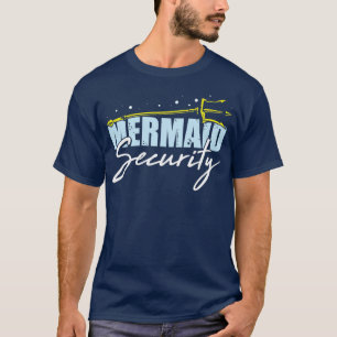Camiseta Presentes De Nadação De Segurança Da Sereia Para U