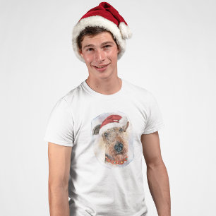 Camiseta Presentes De Natal Airedale Terrier Para Amantes D