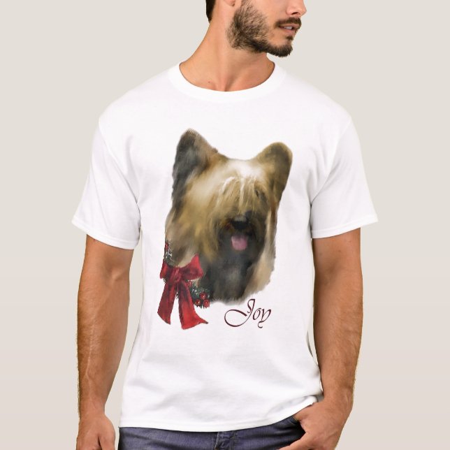 Camiseta Presentes de Natal Briard (Frente)