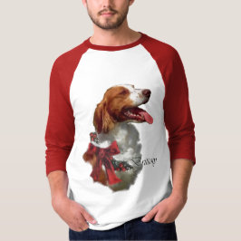 Camiseta Presentes de Natal Brittany Spaniel