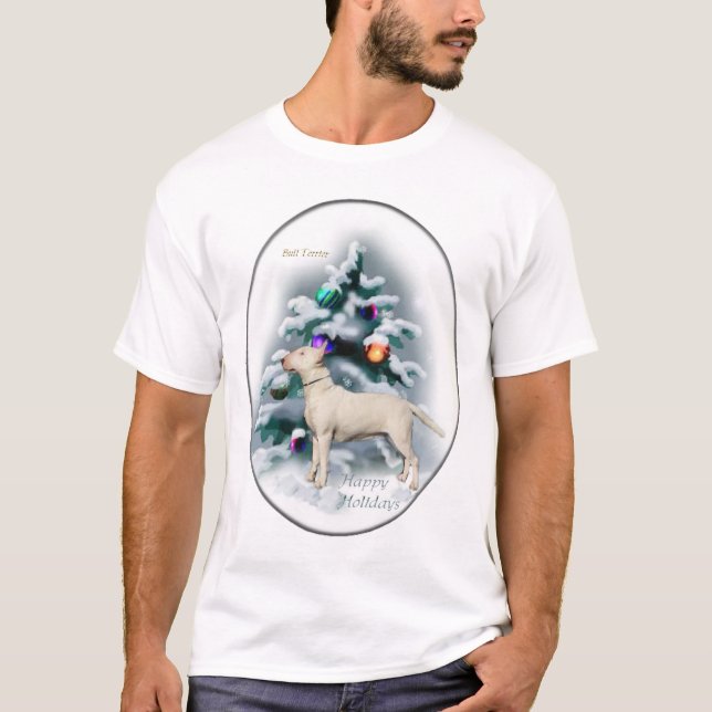 Camiseta Presentes de Natal Bull Terrier (Frente)