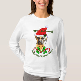 Camiseta Presentes de Natal Bullmastiff