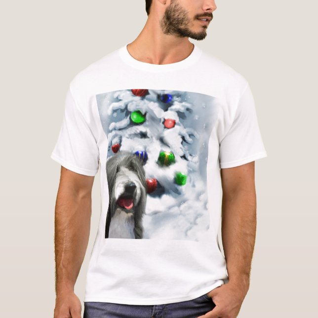 Camiseta Presentes de Natal Collie (Frente)