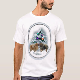 Camiseta Presentes de Natal da Pomerânia