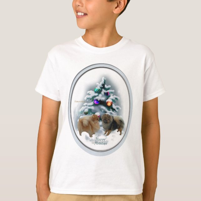 Camiseta Presentes de Natal da Pomerânia (Frente)