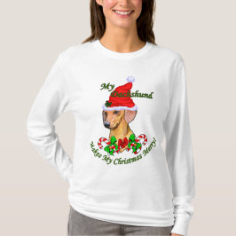 Camiseta Presentes de Natal Dachshund