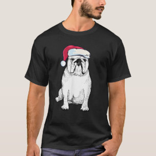 Camiseta Presentes de Natal de Bulldog Inglês para Propriet