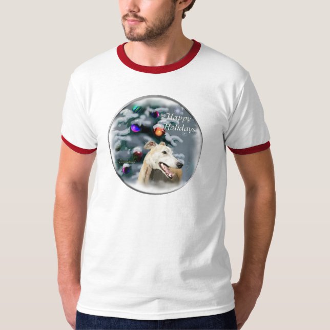 Camiseta Presentes de Natal de Greyhound (Frente)