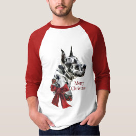 Camiseta Presentes de Natal de Harlequin Great Dane