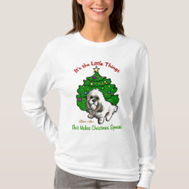 Camiseta Presentes de Natal de Lhasa Apso