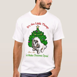 Camiseta Presentes de Natal de Lhasa Apso