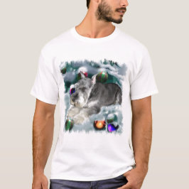 Camiseta Presentes de Natal de Miniatura Schnauzer