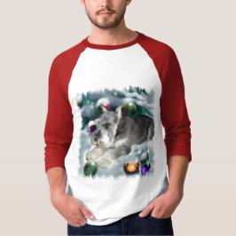 Camiseta Presentes de Natal de Miniatura Schnauzer