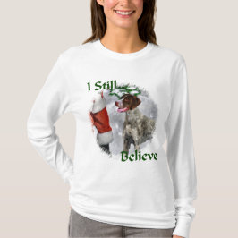 Camiseta Presentes de Natal de Ponteiro Alemão Curto