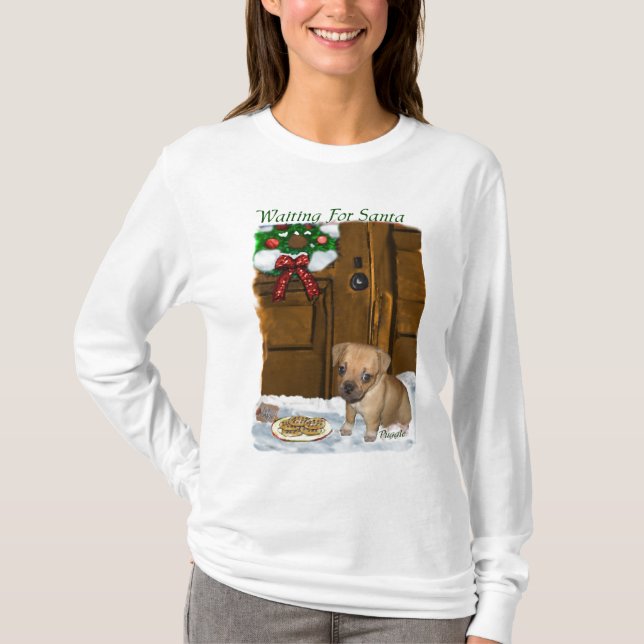 Camiseta Presentes de Natal de Puggle (Frente)