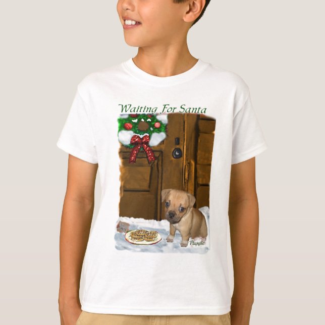 Camiseta Presentes de Natal de Puggle (Frente)
