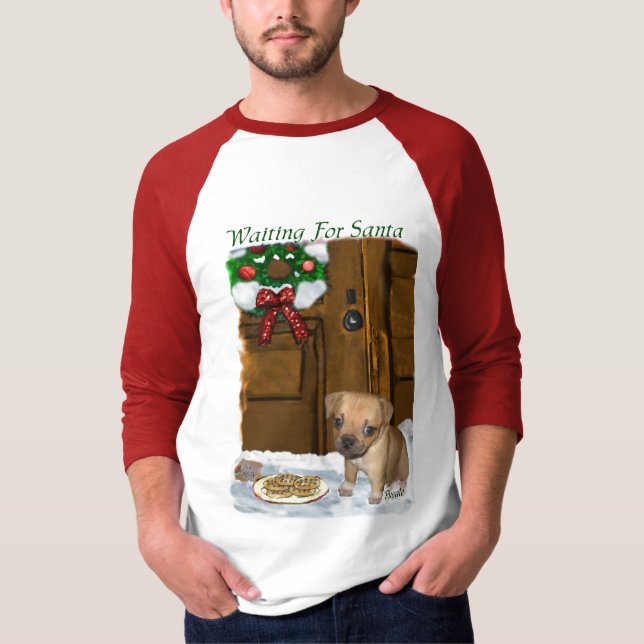Camiseta Presentes de Natal de Puggle (Frente)