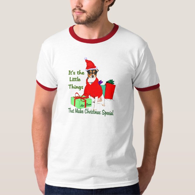 Camiseta Presentes de Natal de Rat Terrier (Frente)