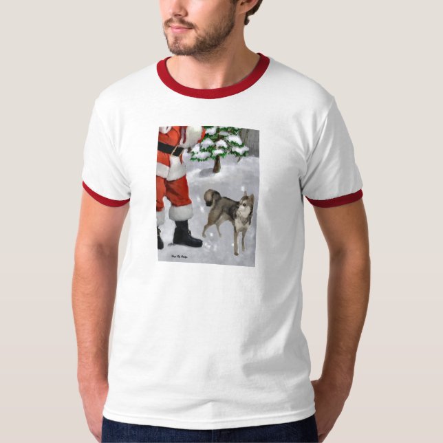 Camiseta Presentes de Natal do Alaskan Klee Kai (Frente)