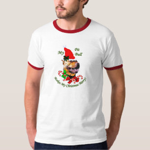 Camiseta Presentes de Natal do American Pit Bull Terrier