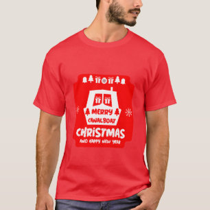 Camiseta Presentes de Natal do Canal Narrowboat