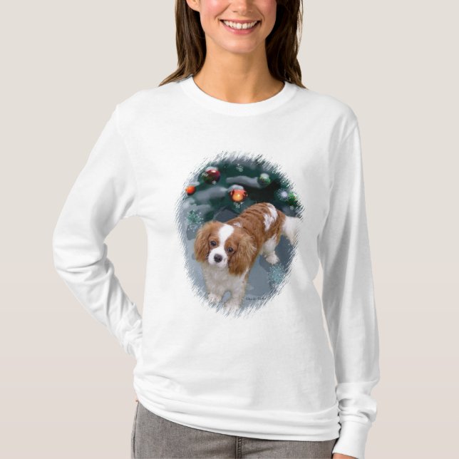 Camiseta Presentes de Natal do Cavalier King Charles Spanie (Frente)