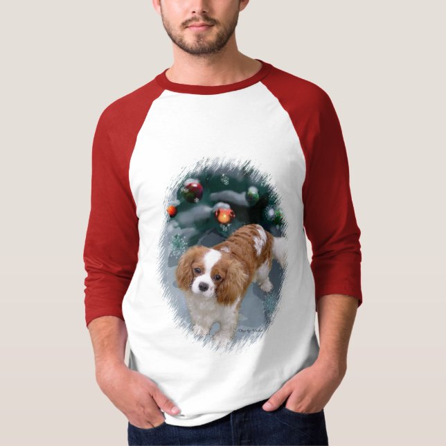 Camiseta Presentes de Natal do Cavalier King Charles Spanie (Frente)