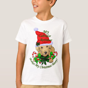 Camiseta Presentes de Natal do Labrador Amarelo