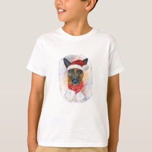 Camiseta Presentes de Natal do Pastor Alemão para Amantes d