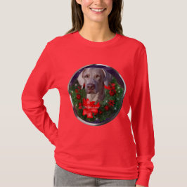 Camiseta Presentes de Natal do Weimaraner