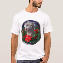 Camiseta Presentes de Natal do Weimaraner